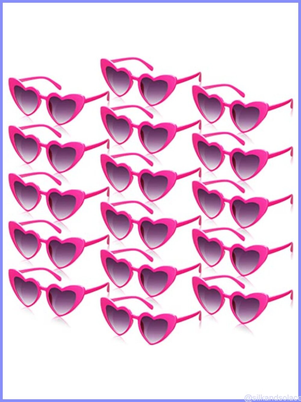 Heart Shaped Retro Cat Eye Sunglasses 16 Pack UV Protection Party Favors